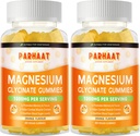 Μαγνήσιο Γλυκινικό Gummies 1000mg - Συμπλήρωμα μαγνησίου χωρίς ζάχαρη με βιταμίνη D, B6, CoQ10 για υποστήριξη ηρεμίας & ύπνου - 120 Orange Gummies 2 Pac