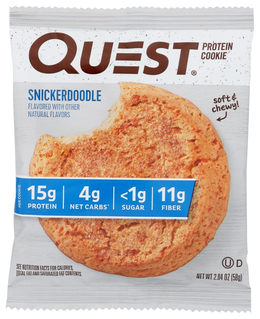 Quest διατροφική πρωτεΐνη Cookie, Snickerdoodle 2,08oz