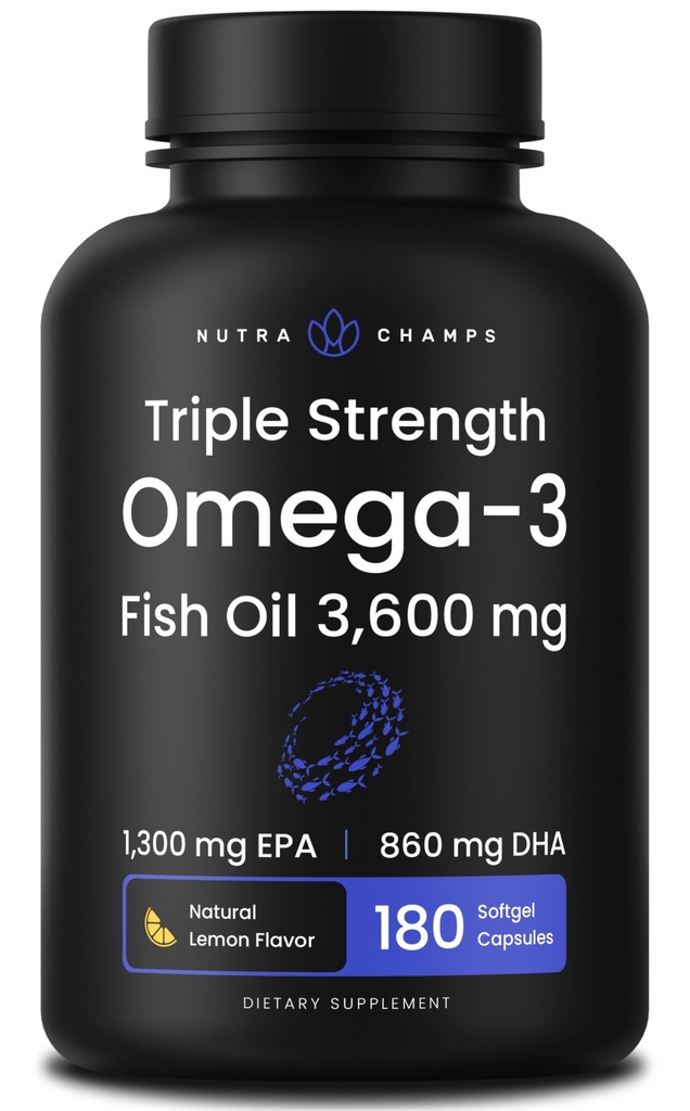 Τριπλή δύναμη Ωμέγα 3 ιχθυέλαιο 3600 mg 