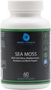 Sea Moss with Irish Moss Burdock Root Bladderwrack & Black Pepper - Nutrients-Rich Superfood for Immune, Digestive, Joint, Skin Health - Vegan, Non-GMO - 60 Ιρλανδικές κάψουλες Moss, Made in USA