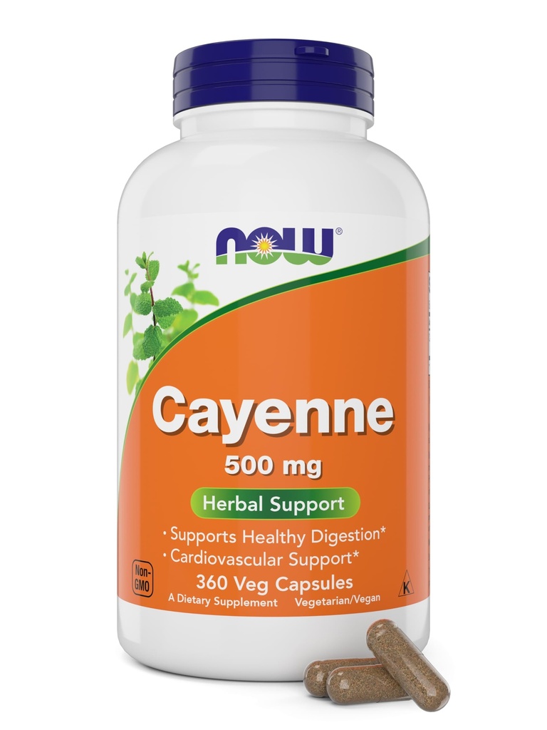 Τώρα Καγιέν (Capsicum annuum) 500 mg, 360 κάψουλες Veg