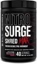 Jacked Factory Nitrosurge Shred Max Preworkout - Υψηλής απόδοσης θερμογόνος προ προπόνησης σκόνη για άνδρες και γυναίκες - L κιτρουλίνη, Acetyl L καρνιτίνη, οργανική καφεΐνη - 40 σερβιρίσματα, Peachάκινο καρφάκι