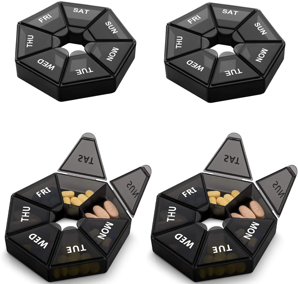 Εβδομαδιαία Hill Organizer Μεγάλη 7 ημέρα Hill Box Organizer Καθημερινή περίπτωση ιατρικής για τη βιταμίνη ψάρια χάπια Συμπληρώματα Αρθρίτιδα Φιλική