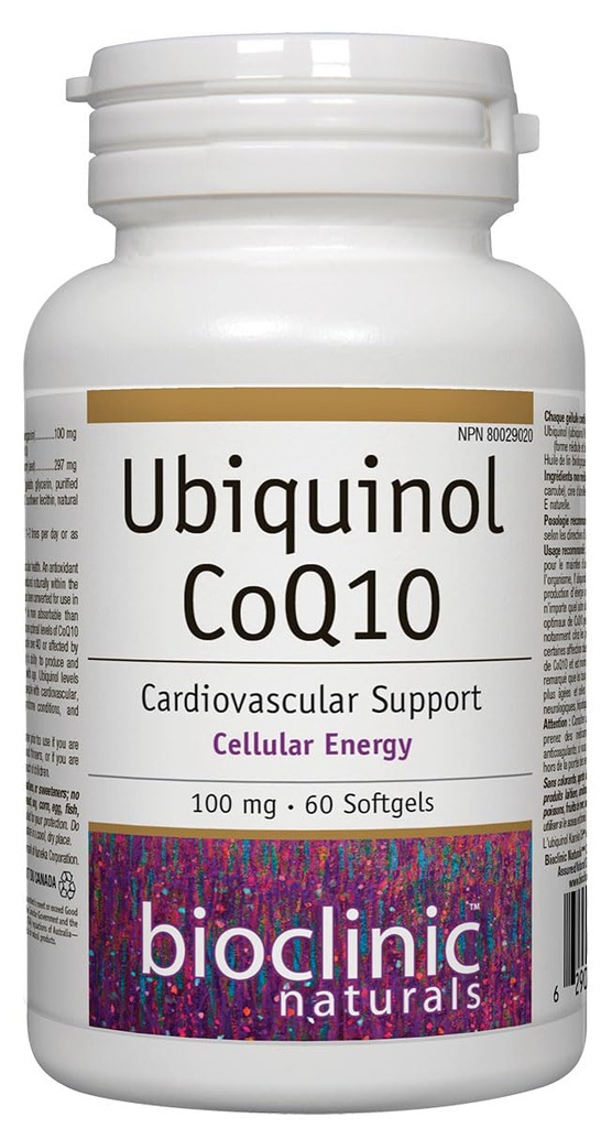 Βιοκλινικά φυσικά Ubiquinol Softgels, 60 Count
