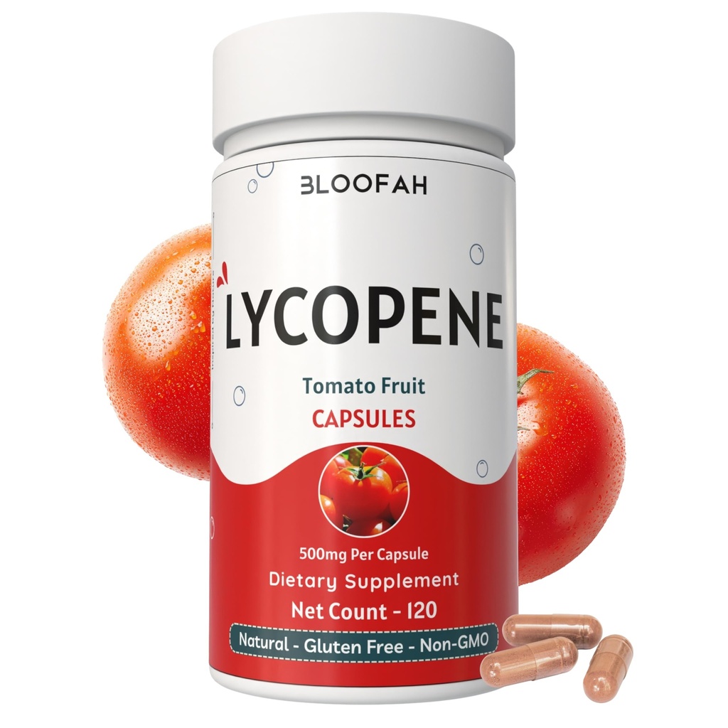 Κάψουλες σκόνης ντομάτας 500mg (Lycopene) - 120 Count 
