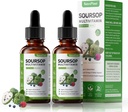 Soursop Bitters Liquid Drops with Vitamin C, D3, B6, Soursop Fruit & Leaf Extract + 10 Bitters Botanicals for Immune Support Digestive Health Antioxidant Boost丨Non-GMO Vegan 120mL/4 Fl Oz