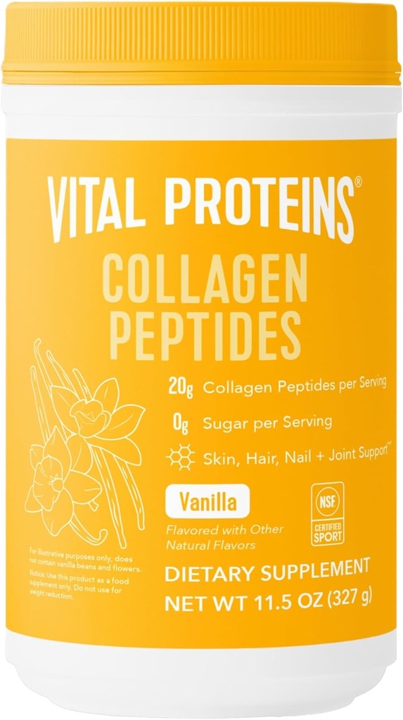 Vital Proteins Collagen Peptides Powder Vanilla - Supports Hair, Skin, Nails, Bones, Joints, Powder for Women