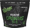 ROGUE PET SCIENCE Προέλευση 5-σε-1 συμπλήρωμα αλόγων - Pelleted Equine Food Topper w/Natural Omega 3 Fish Oil - Υποστηρίζει την υγεία των ούλων, Ulcer Relief & Joints-Βοηθά Αλλεργίες, το δέρμα και το παλτό υγεία (5 lbs)
