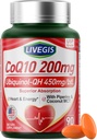 CoQ10 200mg Softgels, Ultra CoQ10 Ubiquinone 200mgΜε λάδι καρύδας MCT, 5X ανώτερη απορρόφηση, συνένζυμο Q10 συμπλήρωμα για την υγεία της καρδιάς & την ενέργεια - 90 κόμητες