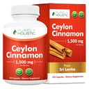 Purely Holistic Ceylon Cinnamon Capsules 1500mg, 225 Vegan Cinnamon Capsules, 75 Day Supply (25% More Servings), True Sri Lankan Ceylon Cinnamon Supplement