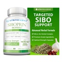 Εγκεκριμένη Επιστήμη Siboprin - 60 κάψουλες - Ισορροπία στήριξης, Εντερική εφίδρωση, Βοήθεια με Cramps και Bloating - Caprylic Acid, Barberry, Oregano - Vegan