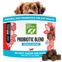 Μόνο φυσικό κατοικίδιο ζώο Probiotic Dog and Cat συμπλήρωμα - Digestive & Gut Health Enzyme Formula, Puppy & Canine Digestive Chews, Best for Stomach Relief & Gas Aid - Μαλακά μάσημα, 60 Count.