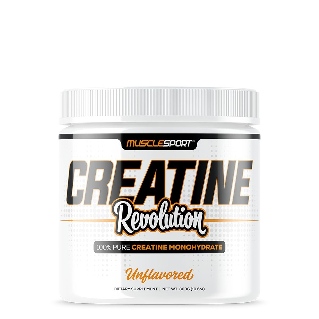 Μυϊκά σπορ Creatine Monohydrate Powder - Micronized Creatine Monohydrate - Ενέργεια, Δύναμη & Αντοχή - 300g, Χωρίς άρωμα