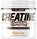 Μυϊκά σπορ Creatine Monohydrate Powder - Micronized Creatine Monohydrate - Ενέργεια, Δύναμη & Αντοχή - 300g, Χωρίς άρωμα