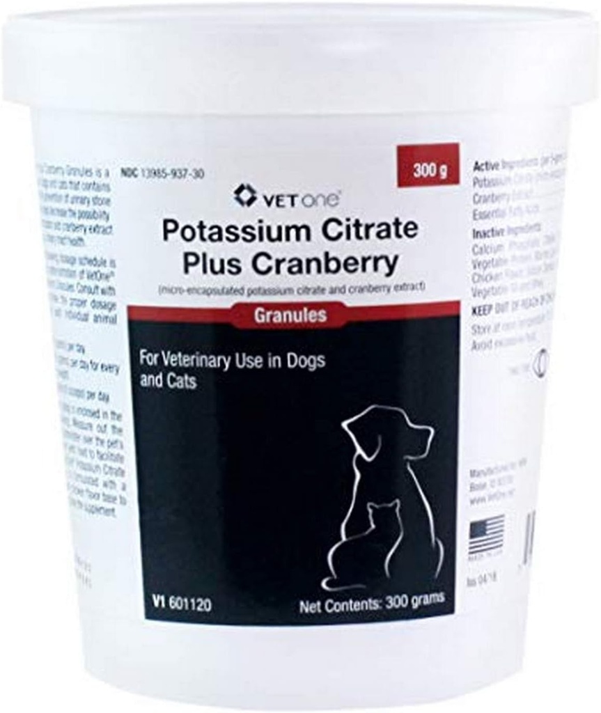Vet One 601120 Κιτρικό κάλιο Plus Cranberry Κόκκοι 300 G