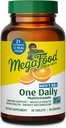 MegaFood Men's 40+ One Daily Multivitamin for Men With Vitamin B, Vitamin D3, Selenium, Zinc & Real Food - Immune Support, Energy Μεταβολισμός, και Μύες & Υγεία των Οστών – Μη ΓΤΟ; Χορτοφαγικά - 90 Tabs