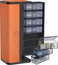 7-Day AM/PM Pill Organizer με Scratch-Resist Δερμάτινη Θήκη - Φορητό Εβδομαδιαία Ταξιδιωτική Ιατρική Κουτί με Αποσπώμενα Καθημερινή Pods & Privacy Design (Bright Orange)