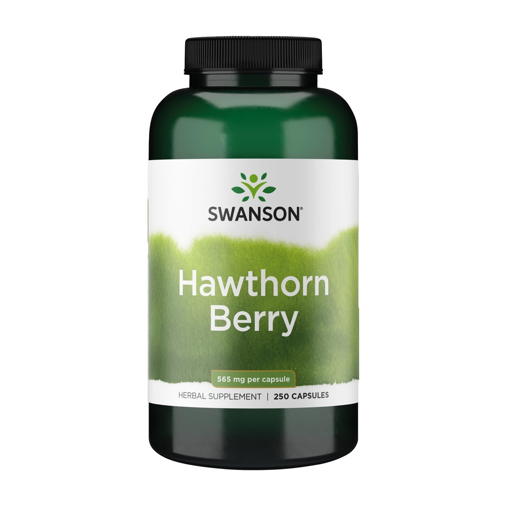 Swanson Hawthorn Berry - Αντιοξειδωτικό, Υποστήριξη Κυκλοφορίας (250 Κάψουλες, 565 mg Καθένα)