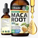 BIO KRAUTER Maca Root Liquid Drops - Maca Root Tincture - Vegan, Sugar & Alcohol Free Extract 2 Fl.Oz.