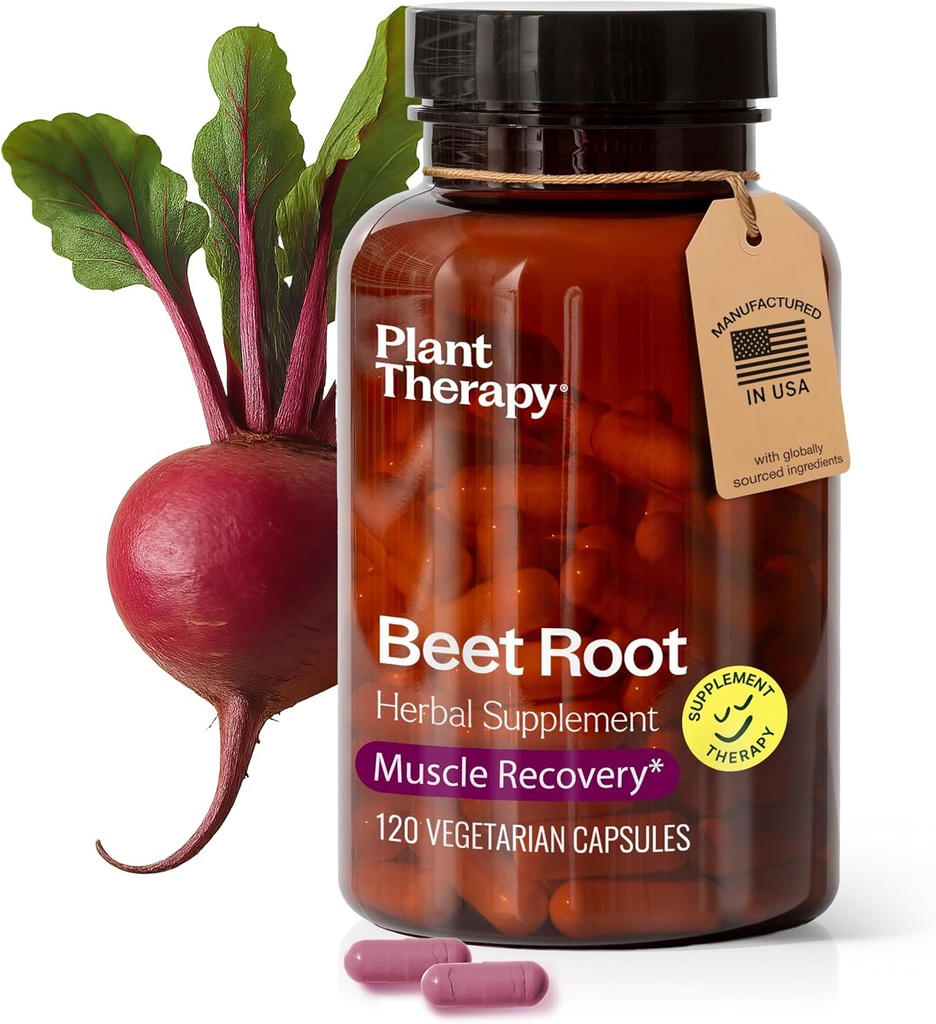 Plant Therapy Beet Root Κάψουλες Κατασκευάζονται στις ΗΠΑ 4 Μήνες Supply Boosts Stamina, Καταπολέμηση της Κόπωση, Μεγάλη για την αποκατάσταση των μυών & Καρδιαγγειακά συμπληρώματα υγείας για γυναίκες & άνδρες 120 Χορτοφαγική κάψουλα
