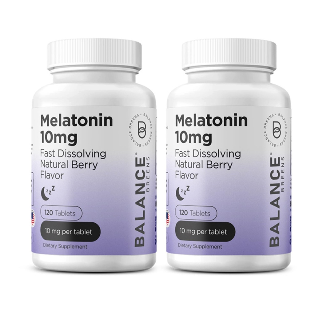 Balancebreens Μελατονίνη 10mg Γρήγορης Διάλυσης, 120 δισκία – Φυσική Βοήθεια για τον Ύπνο για Ξεκούραστες Νύχτες, Χωρίς Ναρκωτικά Υποστήριξη για Χαλάρωση και Ηρεμία