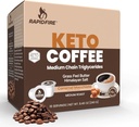 Rapidfire Caramel Macchiato Κετογόνο υψηλής απόδοσης Keto Coffee Pods, Υποστηρίζει την ενέργεια & Μεταβολισμός, Διαχείριση βάρους, Single Serve K Cup, Brown, 16 Count