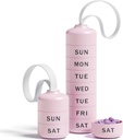 Χαριτωμένο διοργανωτής χαπιών με 7 μεγάλα διαμερίσματα, Beitfe εβδομαδιαίο κουτί χαπιών για το ταξίδι, χαριτωμένο υπόθεση ημερήσιων χαπιών 7 ημέρα, με 7 μεγάλα στοιβαζόμενα διαμερίσματα, κάτοχος χαπιών για την ιατρική συμπλήρωμα βιταμίνης (Pink)