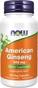NOW Συμπληρώματα Τροφίμων, American Ginseng (Panax quinquefolius) 500 mg, συμπλήρωμα βοτάνων, 100 κάψουλες Veg