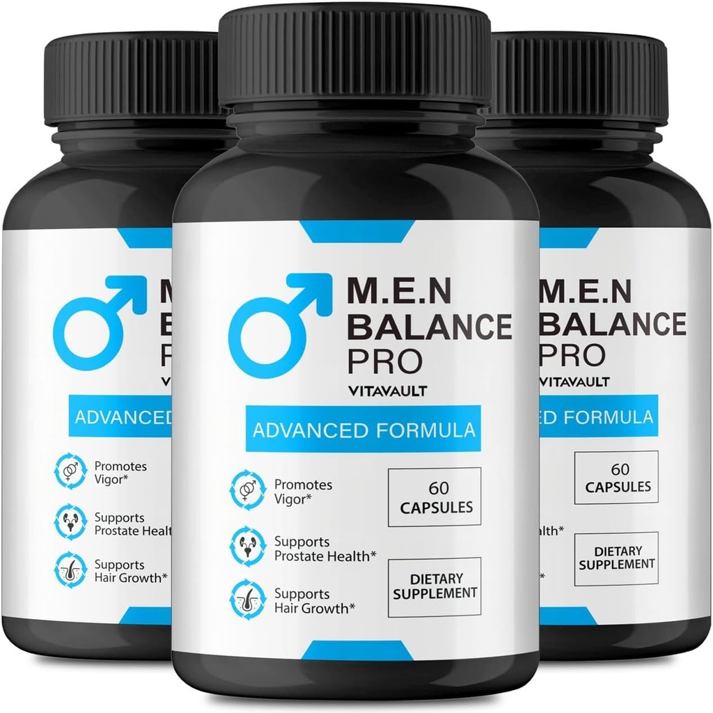 M.E.N Balance Pro Capsules - Official Men Balance Pro Pills to Support Prostate Heath, All Natural Formula for Energy Levels & Overall Well-Being, Premium M.E.N Balance Pro Reviews (3 Pack)