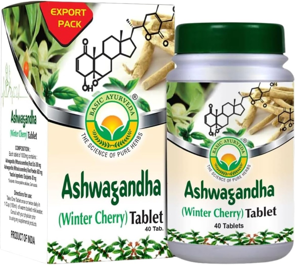 BASIC AYURVEDA Ashwagandha Tablets - 1000mg 