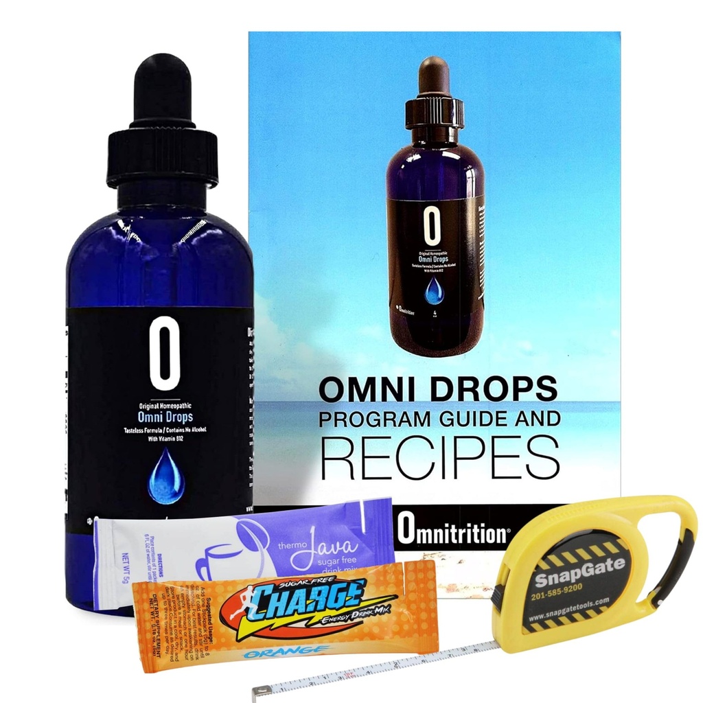 Omni Drop Program , Αυθεντικό Omnitrition - Basic Bundle περιλαμβάνει *** 4 oz μπουκάλι Omni σταγόνες με Vitamin B12 Οδηγός προγράμματος, δείγματα και ένα Snapgate 10 Ft. Carabiner Tape Μέτρο