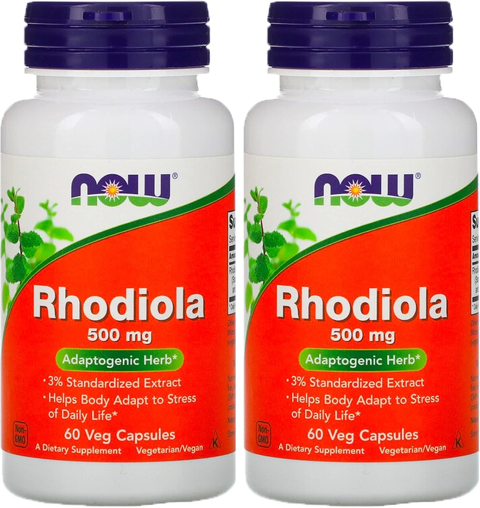 Now Foods Now Foods, (2 Pack) Rhodiola, 500 mg, 60 κάψουλες Veg