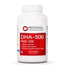 ΠΡΩΤΟΚΟΛΛΟ ΓΙΑ ΖΩΙΚΟ ΥΠΟΛΟΙΠΟ DHA-500 - DHA 500mg & EPA 250mg - Συμπλήρωμα ιχθυελαίου - Εγκεφαλική Υγεία & Υποστήριξη - Εύκολη Διέγερση - Μη ΓΤΟ & Χαλάλ - 120 Softgels