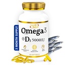 SIGNIFY NATURE Omega 3 Fish Oil Συμπλήρωμα με Βιταμίνη D3 5000 IU - 1000mg Τριγλυκερίδια Κάψουλες για Εγκεφαλική Υγεία - Omega3 EPA DHA + VIT D 3-90CT