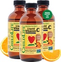 CHILDLIFE ESSENTIALS Liquid Vitamin C - Pure Vitamin C Liquid Supplement for Kids, Immune System Support, Great Taste - Natural Orange, 4 Fl Oz (Pack of 3)