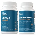 Dr. Tobias Omega 3 Fish Oil and Ashwagandha Κάψουλες, Υποστήριξη Συνολική Ευεξία & Ισορροπημένη Ενέργεια & Αντοχή, Μη ΓΤΟ