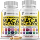 Ashwagandha Maca Root Fenugreek συμπλήρωμα με Tongkat Ali Ginseng - Βοηθάει με Mood & Thyroid Υγεία - Made in USA - 120 Count
