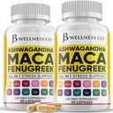 Ashwagandha Maca Root Fenugreek Supplement with Tongkat Ali Ginseng - Assists with Mood & Thyroid Health - Made in USA - 120 Count
