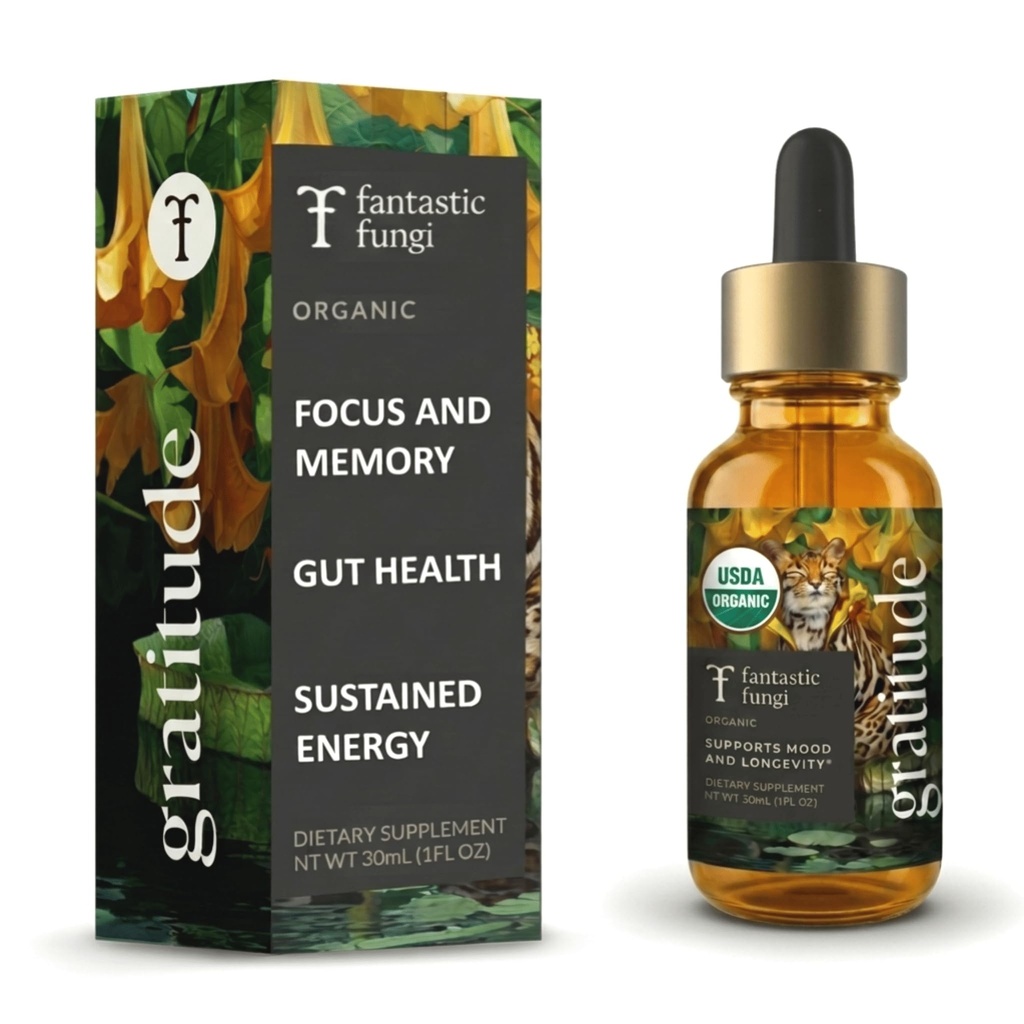 Fantastic Fungi Mushroom Extract with Lion’s Mane, Turkey Tail, Cordyceps, Reishi, Chaga, Shiitake, Maitake & Tremella - 8-in-1 Organic Complex Mushroom Supplement - Adaptogen Liquid Tincture, 1 fl oz