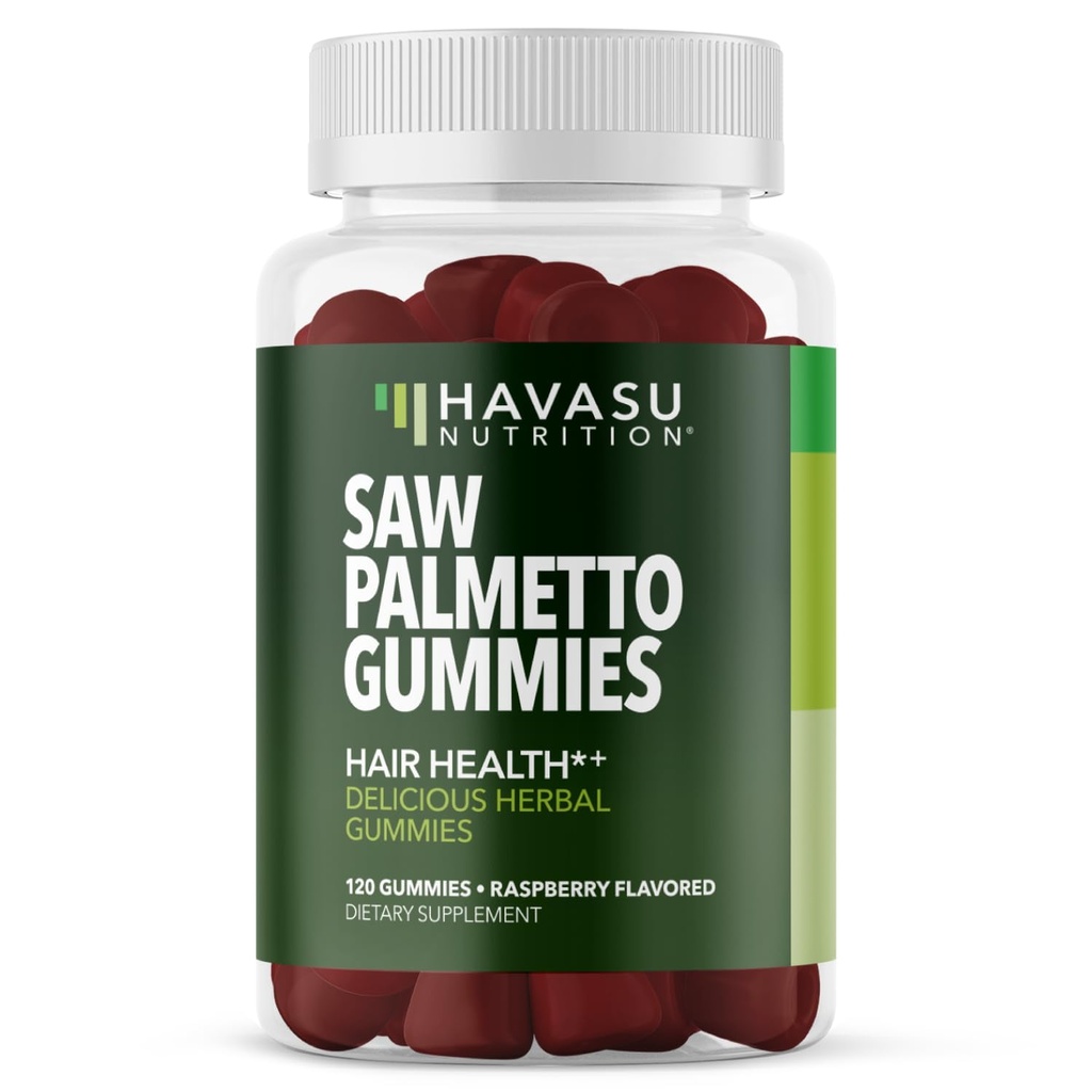 Saw Palmetto για τους άνδρες Gummies - DHT Blocker συμπλήρωμα για την υγεία των μαλλιών και το αρσενικό μοτίβο Balding - 120 Count - Υποστηρίζει Scalp και Prostate Wellness - Raspberry Flavor - Vegan, Μη-GMO, 2 Μήνες προσφοράς