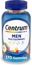 Centrum MultiGummies Gummy Multivitamin for Men, Multivitamin/Multimineral Supplement with Selenium, Antioxidants and Vitamin D3, Assorted Fruit Flavor - 170 Count