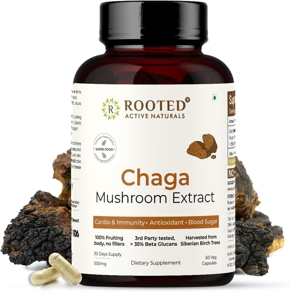 ROUTED Actives, Siberian Chaga Mushroom Extract, Certified Organic