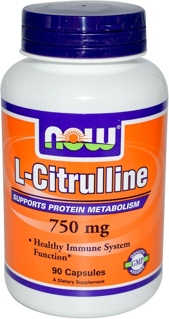 Τώρα Τρόφιμα: L-Citrulline Καρδιαγγειακή Υγεία 750mg 90 caps (2 συσκευασία)