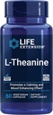 Επέκταση ζωής L- Theanine, Amino Acid theanine, Calm, Relaxation, Mood, Gluten-free, Non-GMO, Vegetarian, 200 mg, 60 κάψουλες