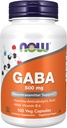 NOW Συμπληρώματα διατροφής, GABA (Gamma-Aminobutyric Acid) 500 mg + B-6, Φυσικός Νευροδιαβιβαστής *, 100 κάψουλες Veg