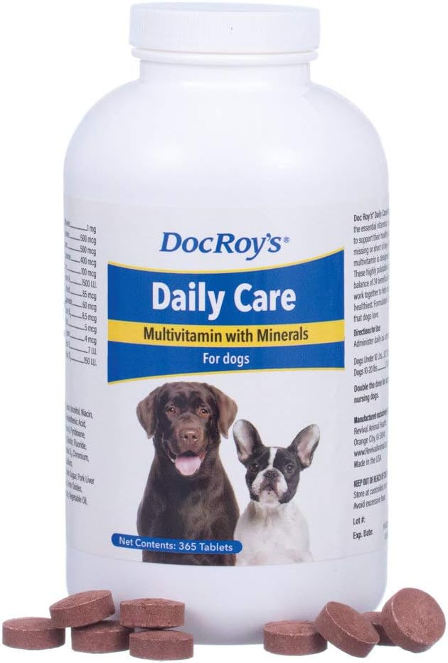 Doc Roy's Daily Care Πολυβιταμίνη με Ορυκτά για Σκύλους- Κυνικός Συμπλήρωμα Καθημερινής Υγείας - 365 ct Δισκία