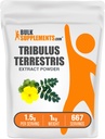 BulkSupplements.com Tribulus Terrestris Extract Powder - Tribulus Terrestris Συμπληρώματα, συμπλήρωμα βοτάνων - Χωρίς γλουτένη, 1,5g ανά Σερβίρισμα, 1kg (2,2 lbs) (πακέτο των 1)