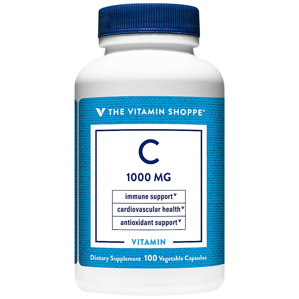 Η βιταμίνη Shoppe C-1000 1.000MG, Αντιοξειδωτικό που υποστηρίζει την ανοσοποιητική & καρδιοαγγειακή υγεία (100 κάψουλες)