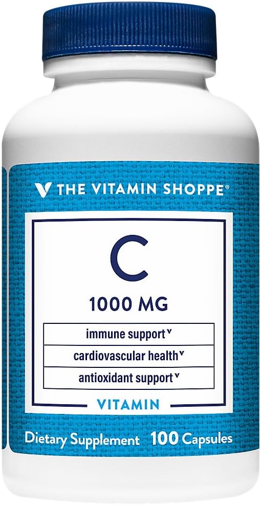 Η βιταμίνη Shoppe C-1000 1.000MG, Αντιοξειδωτικό που υποστηρίζει την ανοσοποιητική & καρδιοαγγειακή υγεία (100 κάψουλες)